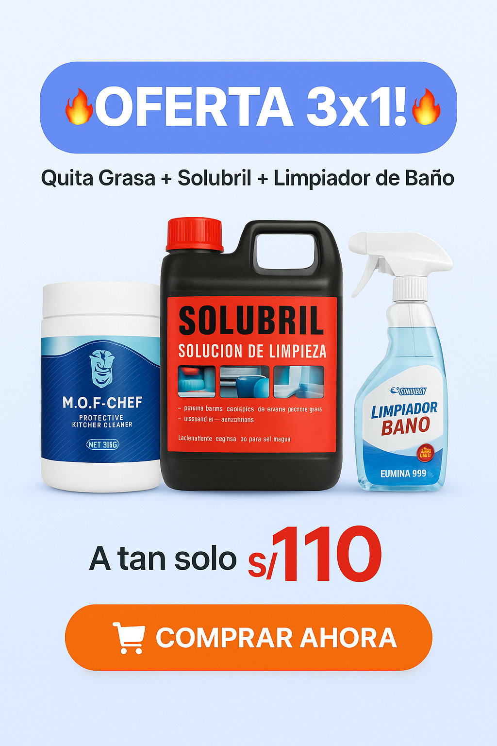 COMBO LIMPIEZA , 3 PODEROS PRODUCTOS